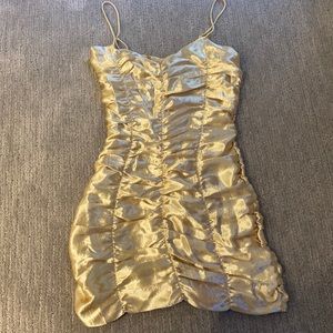 Gold Shiny Lucy In the Sky Dress